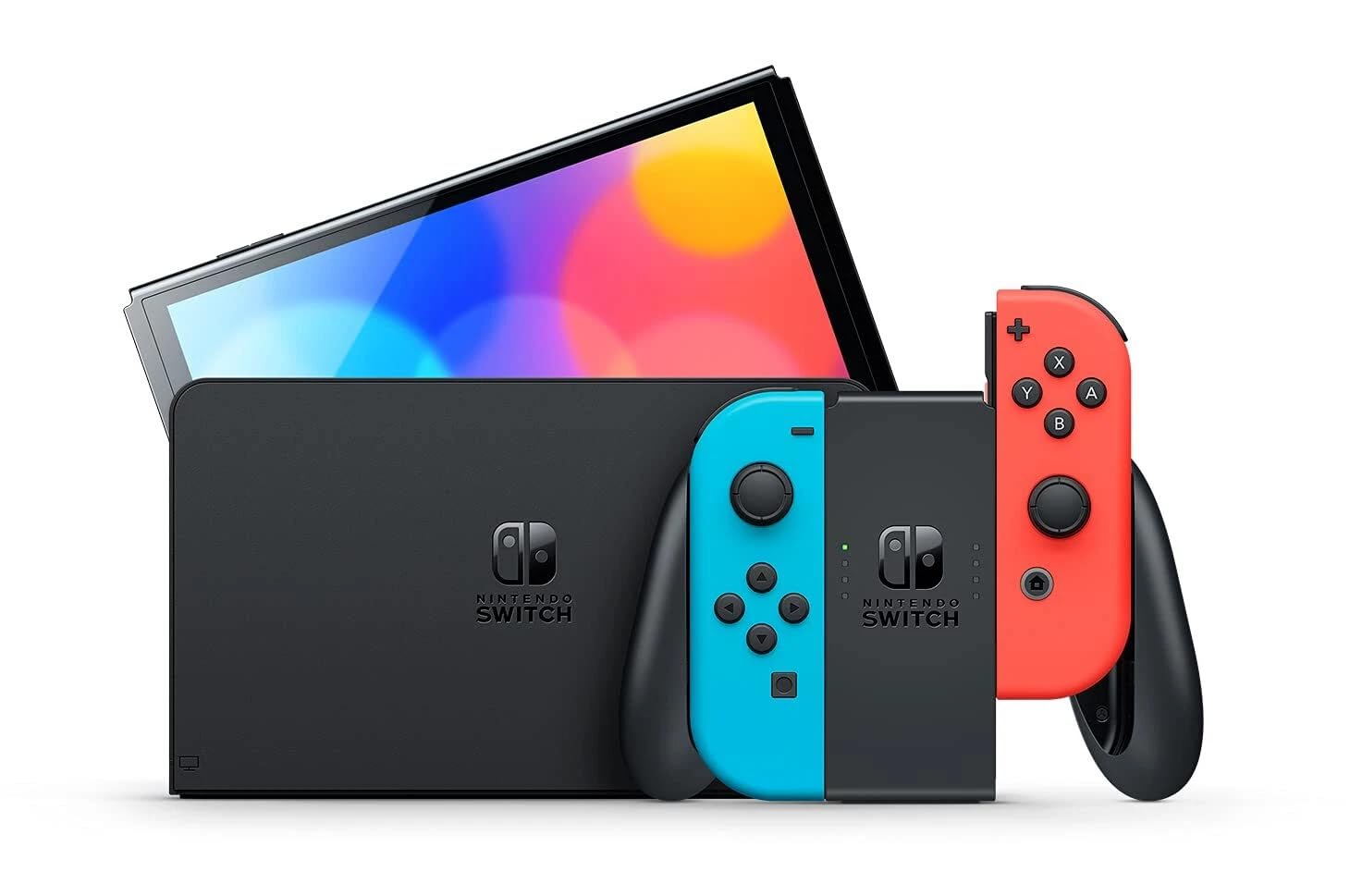 Amazon.com: Nintendo Switch OLED Model – Neon Red & Neon Blue Joy