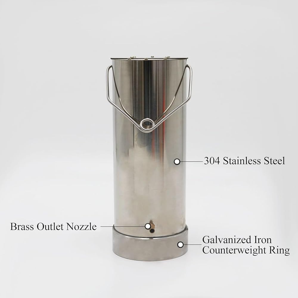 Kit de muestreo de Agua de Acero Inoxidable, cucharón para recolección de muestras de Agua de 1 litro, Equipo Duradero de Acero Inoxidable 304 para análisis de Agua y Resultados precisos.