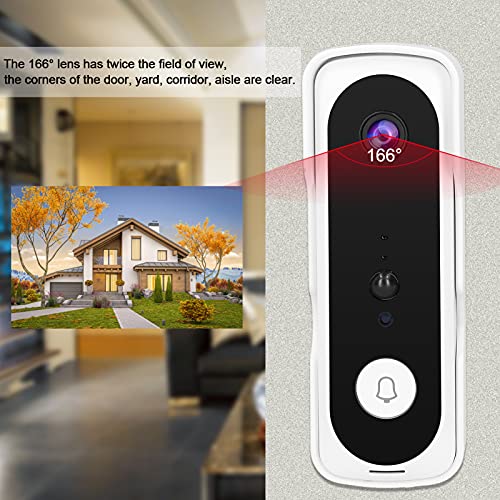 Draadloze deurbel, cameradeurbel Deurbelset met 1 x deurbelhost voor buiten(wit) - Image 8