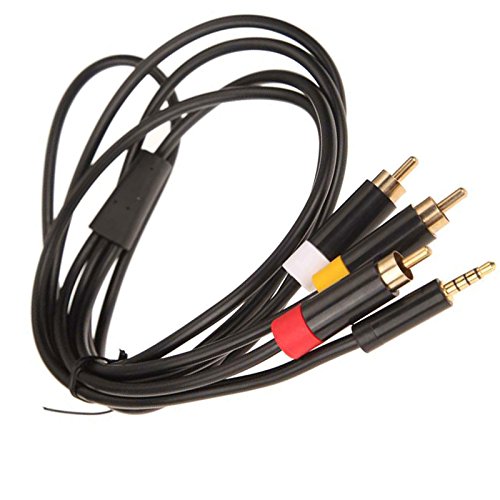 Composite AV 3.5mm 3RCA Cable for XBox 360 E 1.8m X-BOX E AV CABLE