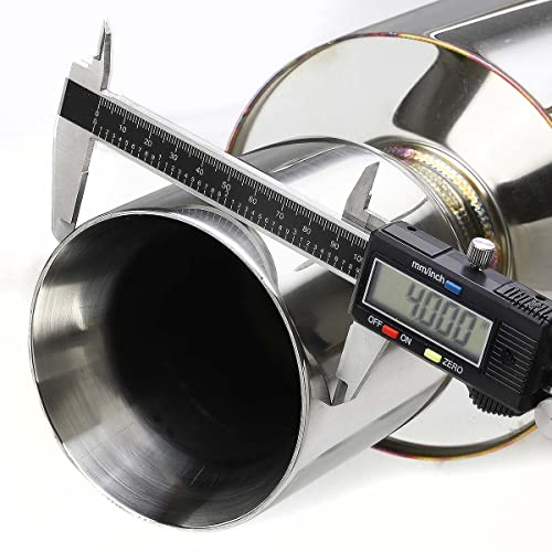 4.5 Inches Muffler Rolled Tip Stainless Steel Catback Exhaust System Compatible With Acura Integra Gsr 1994-2001 #TOP4