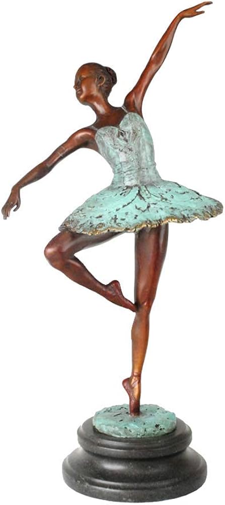 Amazon.co.jp: ブロンズバレリーナ像モダンバレエダンス女性彫刻アート