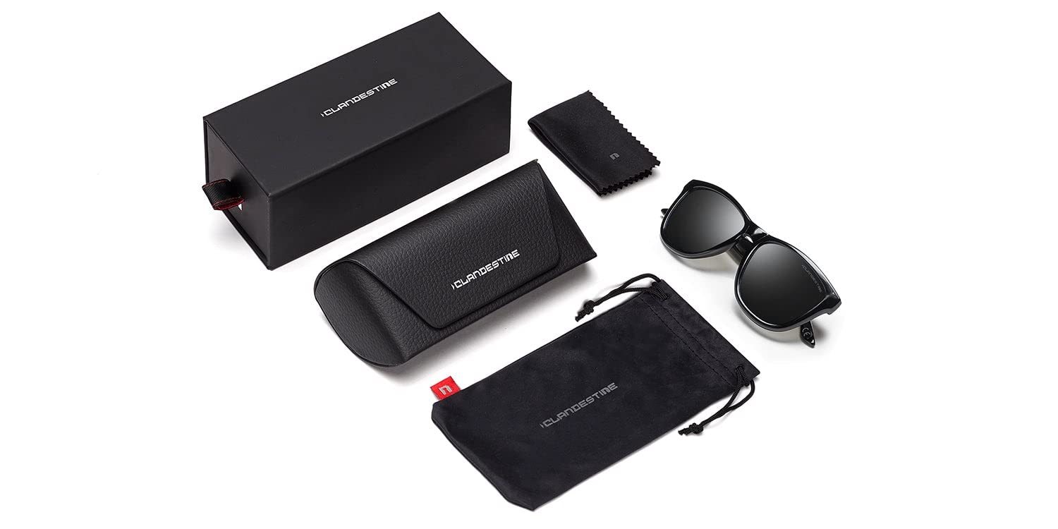 CLANDESTINE - Gafas de Sol para Hombre y Mujer - Modelo 8 - Lentes de Nylon HD y Montura Transparente en TR90 - Talla Única