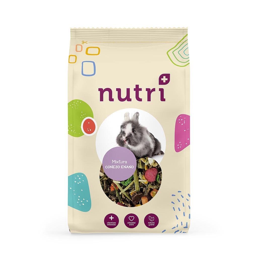 Mélange pour lapin nain NUTRI+ ROEDORES MIXTURA boîte grand format de 3 kg