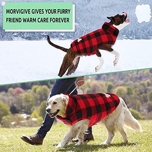 Morvigive Reversible Plaid Winter Dog Coats, Waterproof British Style Puppy Snow Jacket With Harness Hole High Collar, Windproof Cold Weather Dog Vest Warm Pet Apparel For Small Medium Large Dogs #TOP5