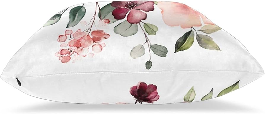 Amazon.co.jp: クッションカバー 2点セット 薔薇 バラ 花 水彩画 上品