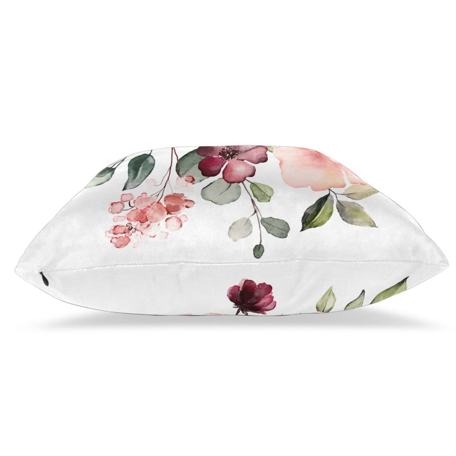 Amazon.co.jp: クッションカバー 2点セット 薔薇 バラ 花 水彩画 上品