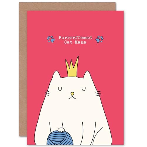 Wee Blue Coo Cat Mothers Day Purrfect Mama Sealed Greeting Card Plus Envelope Blank inside