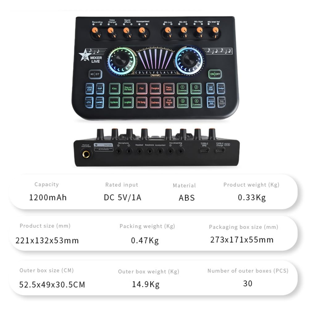 Amazon.com: TKOWTB X3 Live Voice Mixer Audio Interface Console