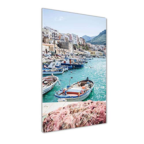 Tableaux pour la mur en plexiglas Tulup 50x100 cm bleu architecture