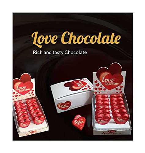 Image of Godka Sweet Love Heart Shaped Assorted Chocolate for Special Valentine Day Gift /Valentine Day Chocolate Gift Box,250 Grams (12 Pcs)