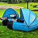 Makamsui Inflatable Lounger Air Sofa with Sun-Shade Canopy, Canopy Island Inflatable Lawn Lazy Bed, Inflatable Couch Camping Chair Hammock for Hiking Backyard Travel Beach Park Picnics Sky Blue