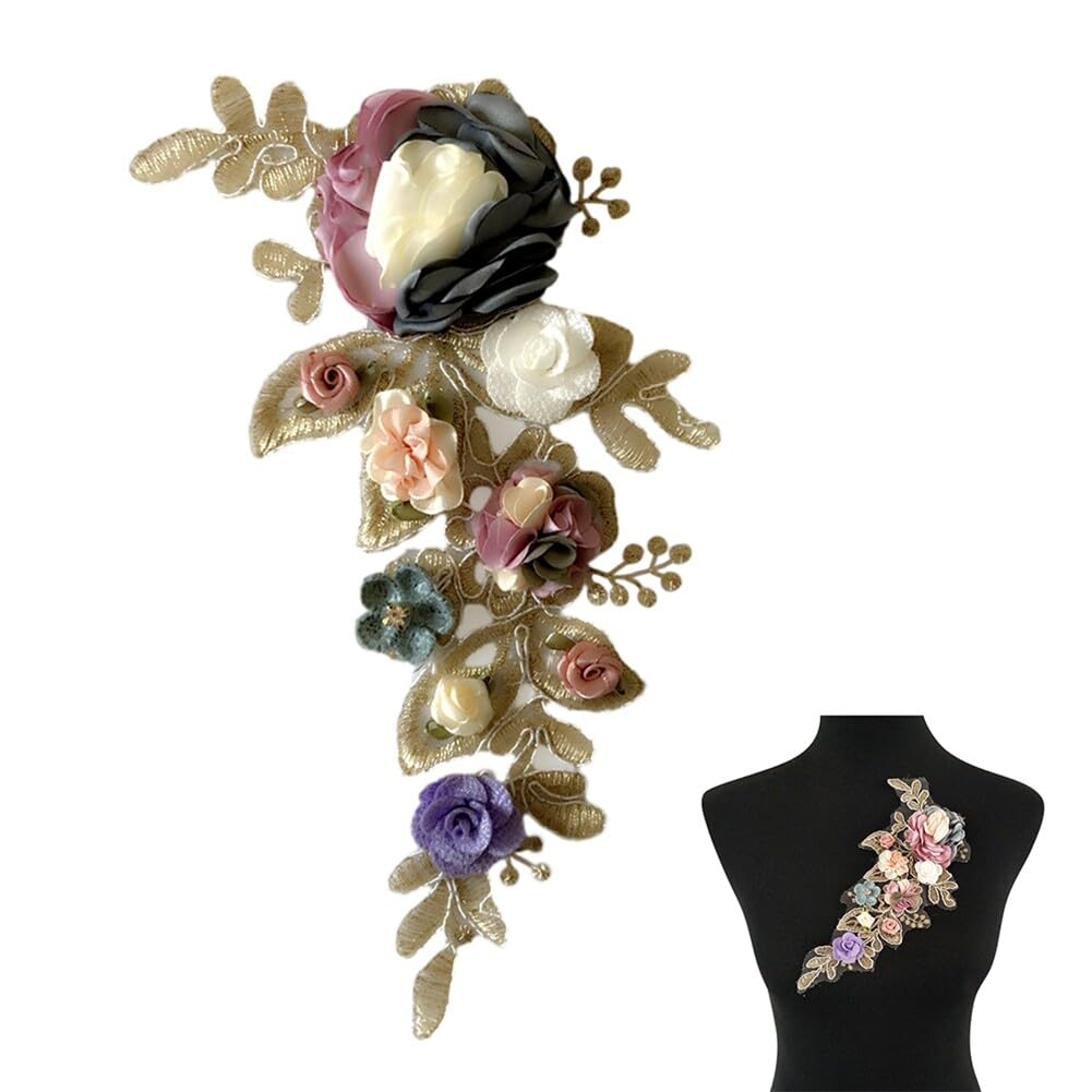 Appliques Ali Di Angelo In Pizzo Ricamato - 31x11 Cm O 39x15 Cm, Per Abiti Da Sposa O Serata - Foto 4