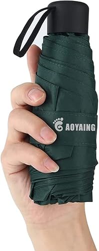 GAOYAINIG - Mini paraguas pequeño con estuche de diseño ligero y compacto, perfecto para viajes, sombrilla portátil ligera y portátil, paraguas para