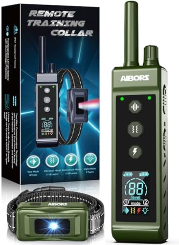 Dog Shock Collar - 4300FT Dog Training Collar with Remote,Shock-Lock,Light for Night Walks, Innovative IPX7 Waterproof with 4 Training Modes, Rechargeable E-Collar for 8-150 LBS