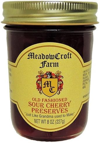 All Natural Cherry Preserves - 2 PACK - Delicious Fresh Old Fashioned Sour Cherry Preserves