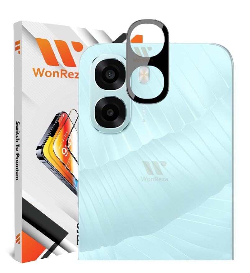 Image of Pack 1- Back Camera Glass Protector for Oppo A6x 5G [3D Premium] Camera Glass Protector (Black)