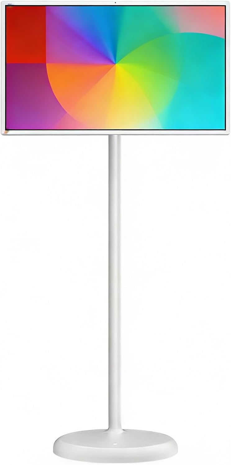 32/24/22-Inch Portable Smart Tablet, Portable TV on Wheels, 8G RAM+128G Storage, Android 12 OS, Built-in Battery(Up to 8H), Full Swivel Rotation, Remote Control, for Home 32-in8-core8GB+128GB4K