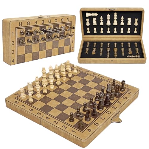 Bucher & Rossini juego de ajedrez magnético plegable 15 pulg miniatura 3