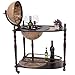 Mini Bar portabottiglie Carrello con Ruote mappamondo HWC-T875 Elegante XL
