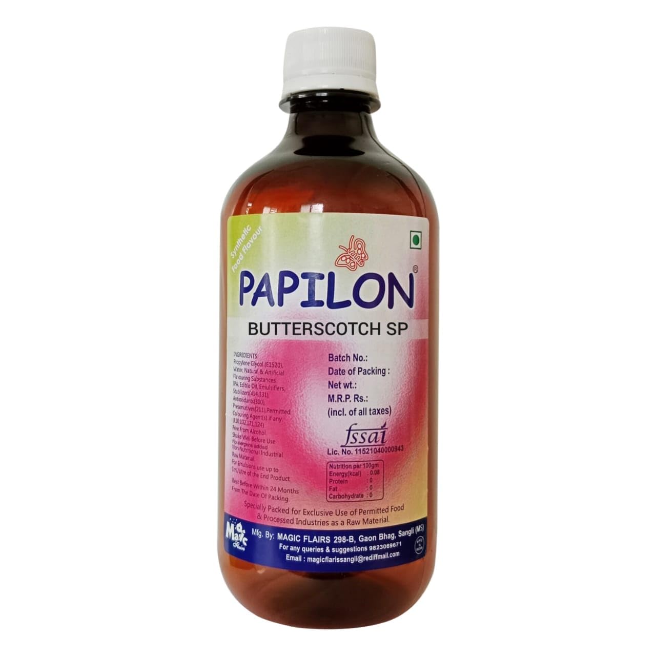Papilon CONCENTRATED BUTTERSCOTCH FLAVOUR 500ML For Icecream /Cookies/Milkshake/Cake (B09GVK76LQ) Amazon Price History, Amazon Price Tracker