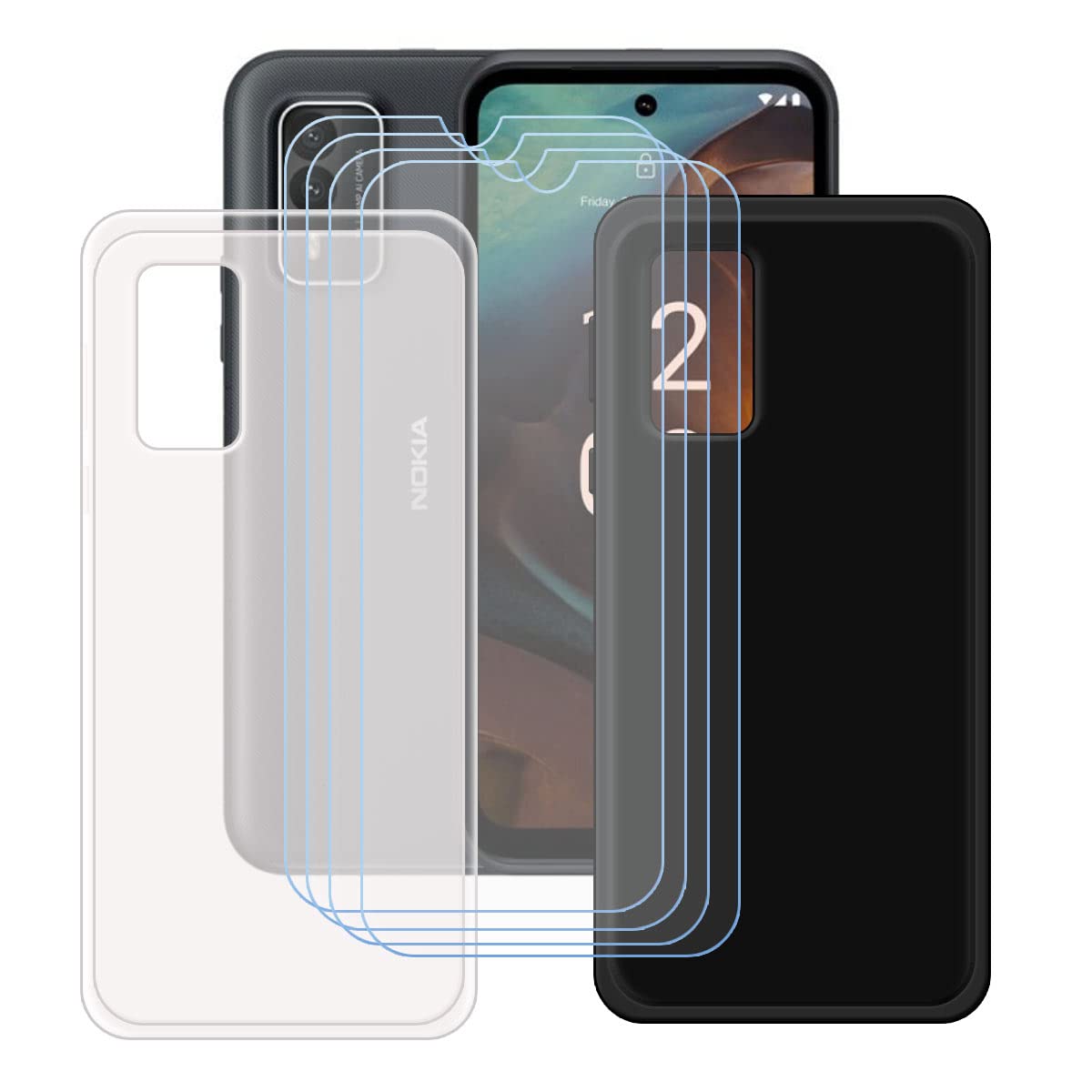 CAXKJE Custodia per Nokia XR21 (6.50 Pollice),Trasparente Cover Silicone Case Thin Morbido TPU Bumper Anti-Scratch Protettiva Case,per XR21 Cover - Trasparente
