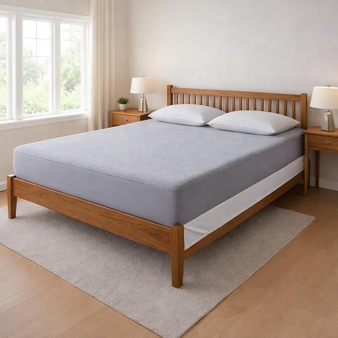 Orchid Cotton Feel Terry Ultra Soft Waterproof Mattress Protector Single Size | | Elastic Fitted Bed Protector (78X36 Inch | 198.12 × 91.44 cm | 6.5 × 3 feet)-image-38