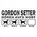 siviwonder Auto Aufkleber Gordon Setter Hunde Hören aufs Wort Hundeaufkleber 30cm Black