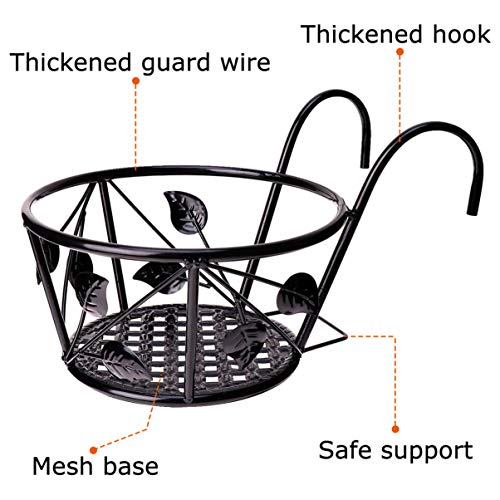 DOITOOL Cestas de vaso de pendurar para trilhos, cesta de pendurar para uso pesado, cesta de pendura
