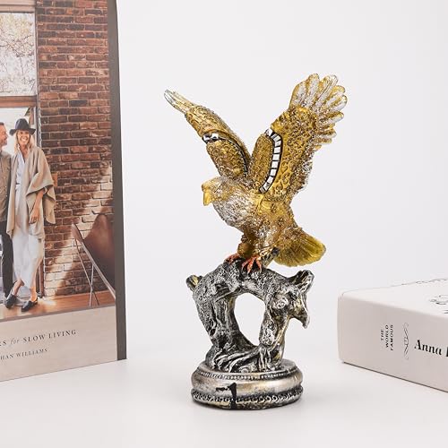 Estatua Águila Calva en Rama Resina 7.7 in miniatura 6
