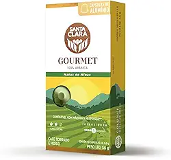 Café em Cápsula Torrado e Moído Matas de Minas Santa Clara Gourmet Caixa 56g 10 Unidades