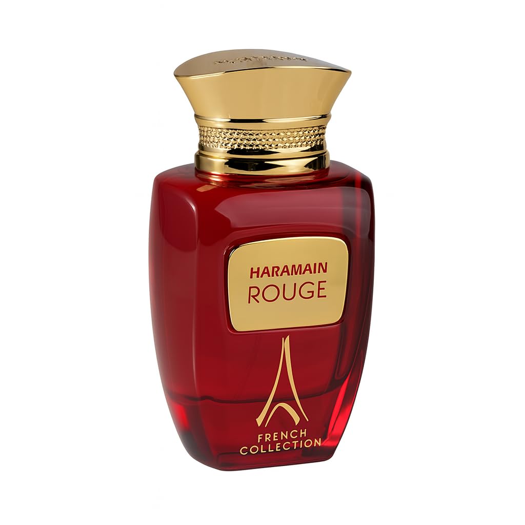 Al Haramain Rouge French Collection 100ml | EDP Spray for Women & Men | Luxury Unisex Arabian Fragrance | Alcohol-Free | Oriental Perfume with Exotic Saffron, Jasmine, Amberwood | Premium Oud Spray