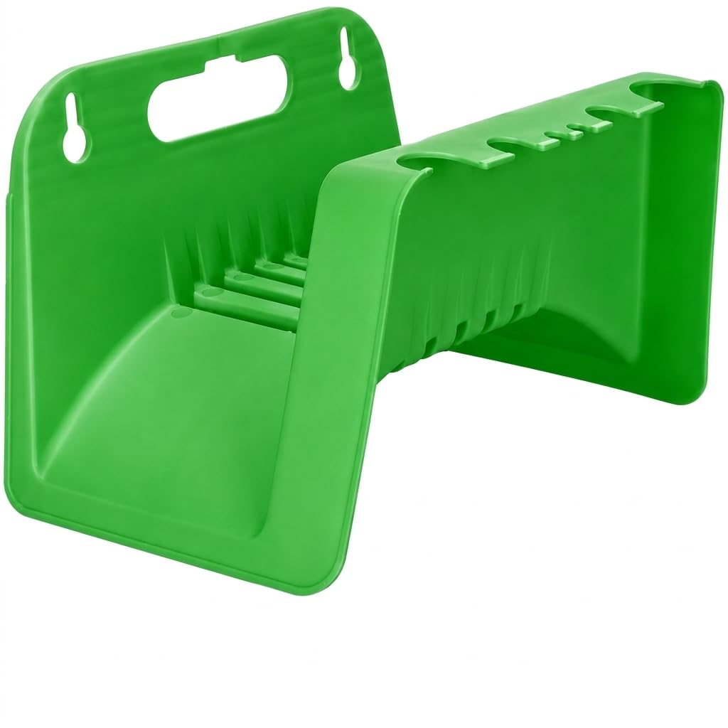 DIVINE TREE Wall Mounted Garden Hose Pipe Holder Bracket Fit Cable Storage Wall Mount Hose Pipe Stand - Perfect for Hose Pipe Storage Solution (Green)-image-32