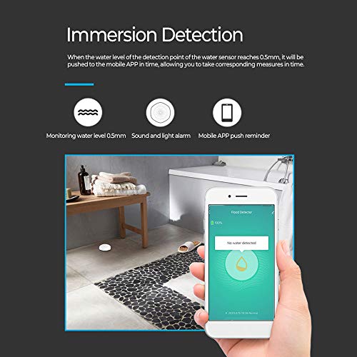 WiFi Sensor de imersão em água sem fio Detector de inundação Tuya Vida em casa inteligente IPX6 APP