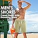 Men's Casual Shorts Elastic Waist Drawstring Lightweight Outdoor Summer Beach Shorts with Pockets Hiking Shorts-L Light Gray