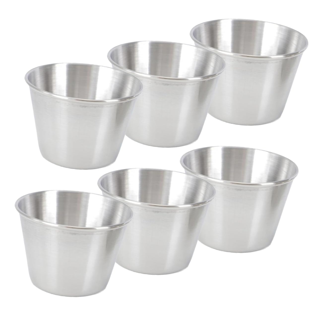 ABOOFAN 6pcs Stainless Steel Sauce Containers Condiment Cups for Dipping Sauces for Restaurants Parties and Home Use Multi Functional Bowls and Snacks