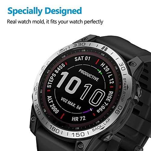 Evita arañazos en Garmin Fenix 7S usando este bisel protector de metal 4