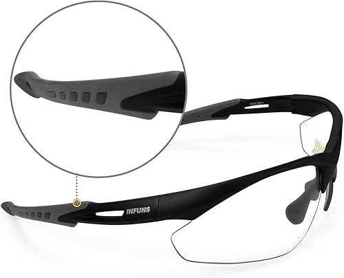 Miniatura 4 de Z87 - Gafas de pickleball de seguridad anti niebla y arañazos para hombres y mujeres con marco negro  Envoltura  100% protección UV  Gafas de ojos