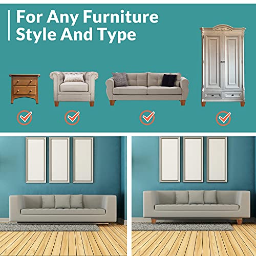 Meetwarm WT1903WN-MW 4 Inch Wood Furniture Legs Square Tapered Finish Pyramid Replacement Sofa Legs thumb #5