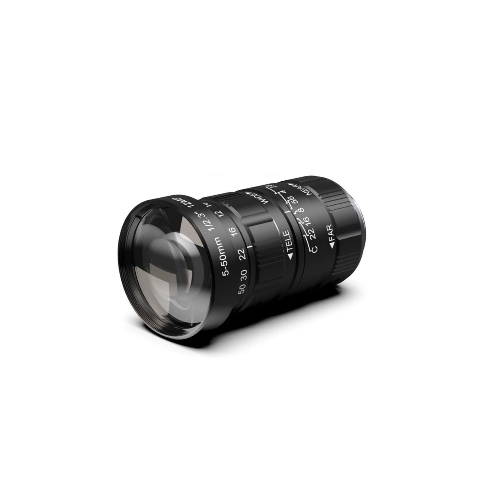 Przemysłowy obiektyw CCTV z ręcznym zoomem HD 4K, obsługa 1/2 2/3 cala C, nadaje się do kamer bezpieczeństwa CCTV (5-50mm12mp 1/2.3")