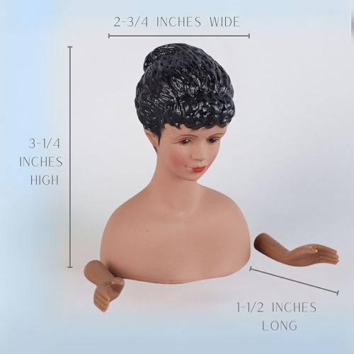 Miniatura 8 de Factory Direct Craft - Juego de 6 adornos de vinilo de cabello rubio con cabeza y brazos para muñecas, adornos de árbol de ángel, adornos de Navidad