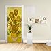Adesivo Design porta - Van Gogh Girasoli Decorazione adesiva per porte arredo casa - stampa per Porta dimensioni personalizzabili -Stampa su PVC (CM 70X200)