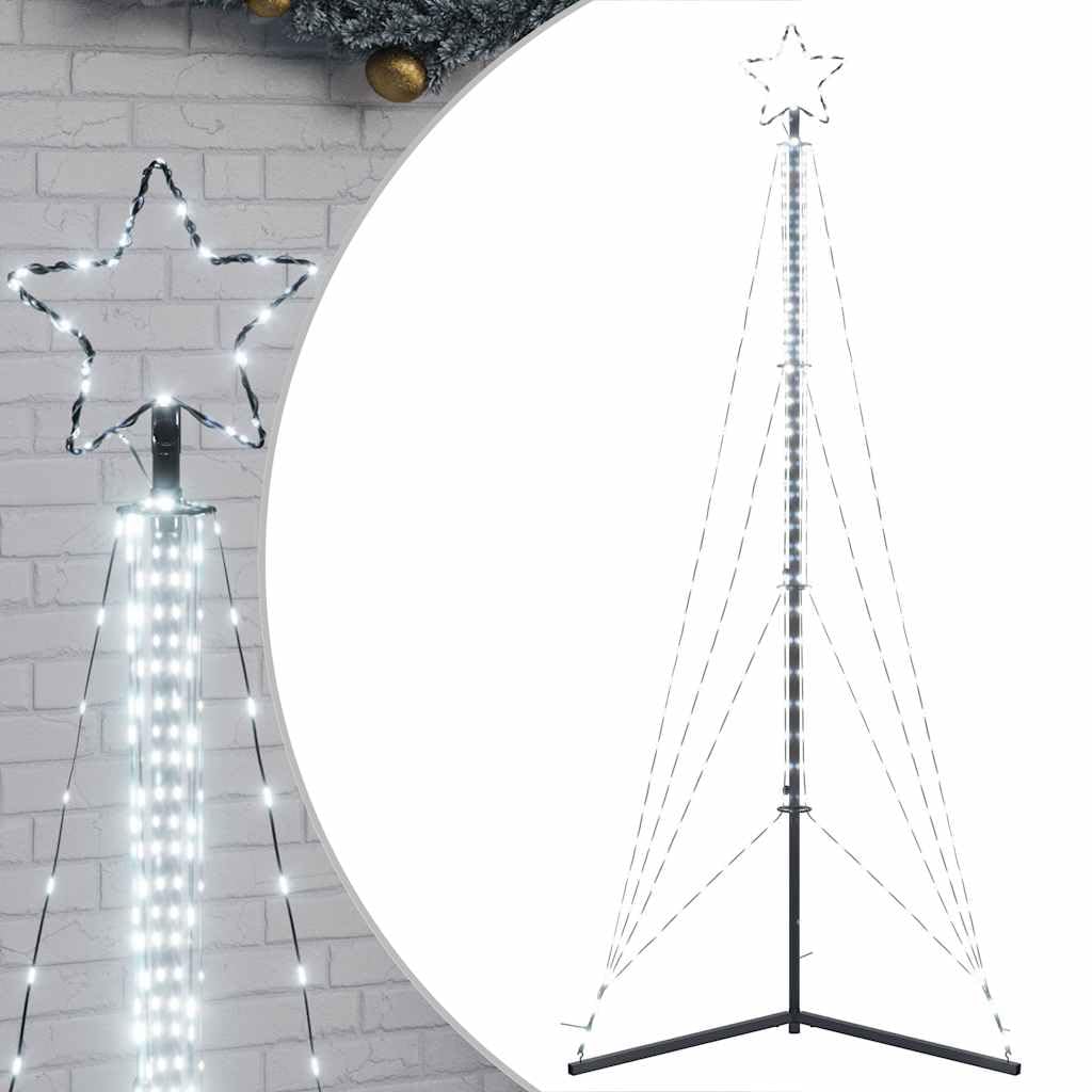 ShGaxin Weihnachtsbaum-Beleuchtung 483 LEDs Kaltweiß 240 cm, Weihnachtsbaum, Baum Außen, Christbaumlichterketten, Christbaum Außen - 4016413