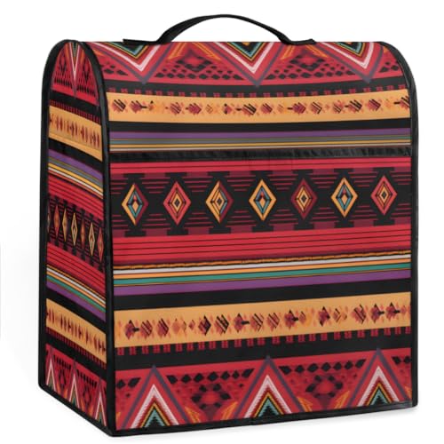 Coffee Maker Cover Aztec Ethnic Pattern Kitchen Appliance Covers Small Appliance Covers Blender Cover Juicer Cover Dust Covers for Kitchen Appliances with Top Handle and Pockets,Washable,C237