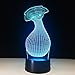 Produktbild Weihnachtsgeschenk 3D Stereo Illusion Lampe Vase Tischdekoration Lampe Led Acryl 7 Farbe Nachtlicht Usb Touch Schalter Schlafzimmer Dekoration