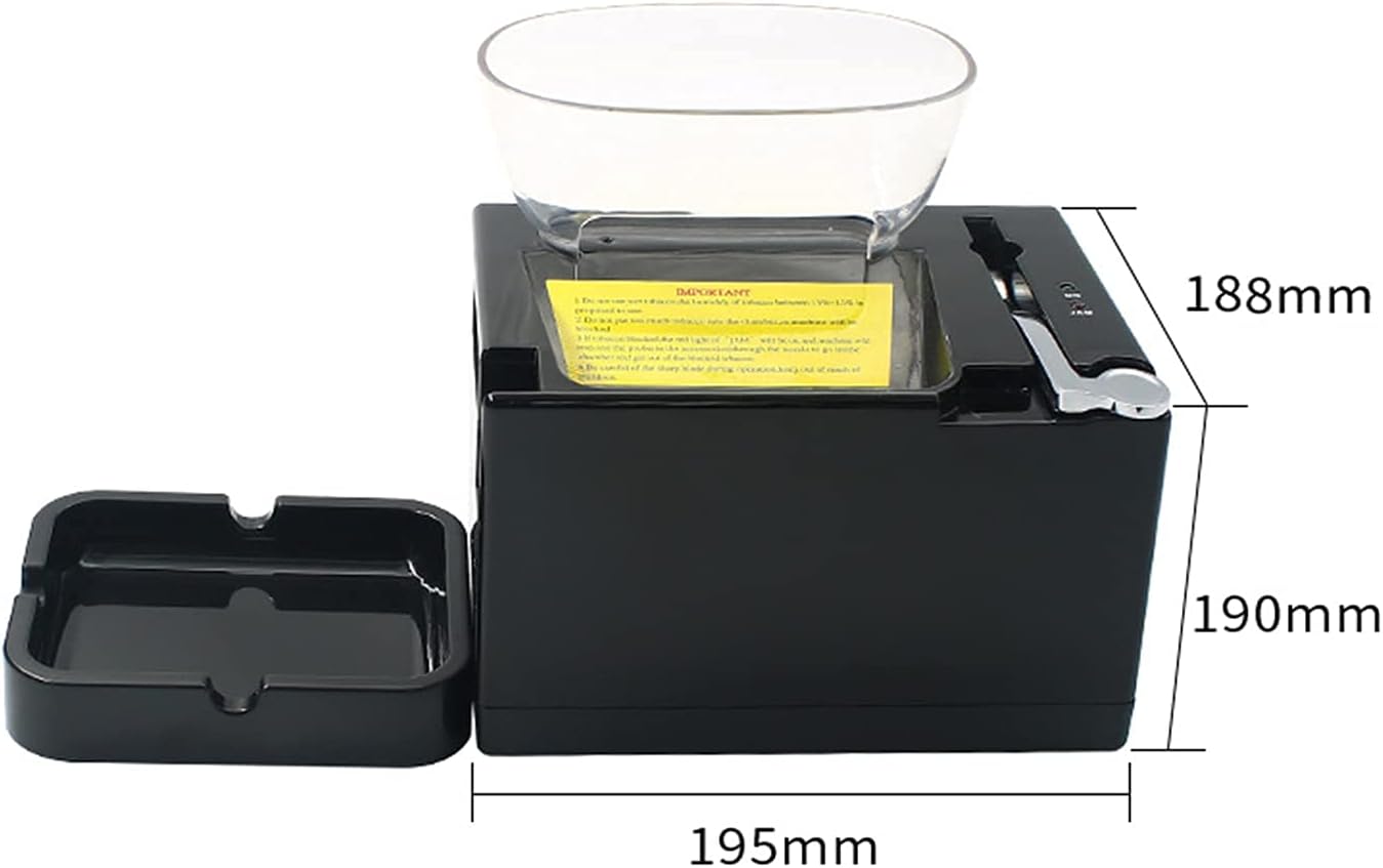Electric Cigarette Roller Machine, Portable Cigarette Maker Machine with Auto Grinding of Cut Tobacco, Cleaning Brush Tools, Suitable for Cigarette Tubes and Rolling Papers