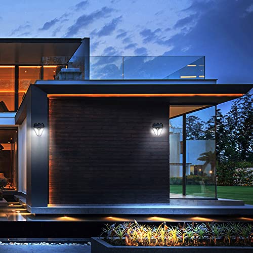 Aplique de pared solar exterior de ABS con sensor de movimiento para iluminación de jardín 4