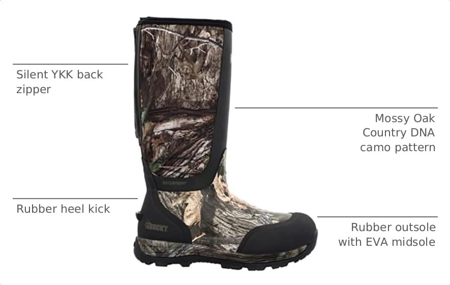 Image of ROCKY Stryker Mossy Oak Country DNA 800G Insulated Pull-On Boot