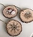 Set of 3 Large Oak Christmas Ornaments - Snowman & Two Snowflakes Hand-painted Wooden Christmas Tree Decorations - Perfect Xmas Ornaments Mini Gift Sets For Family & Coworker Red Ornament Decoration