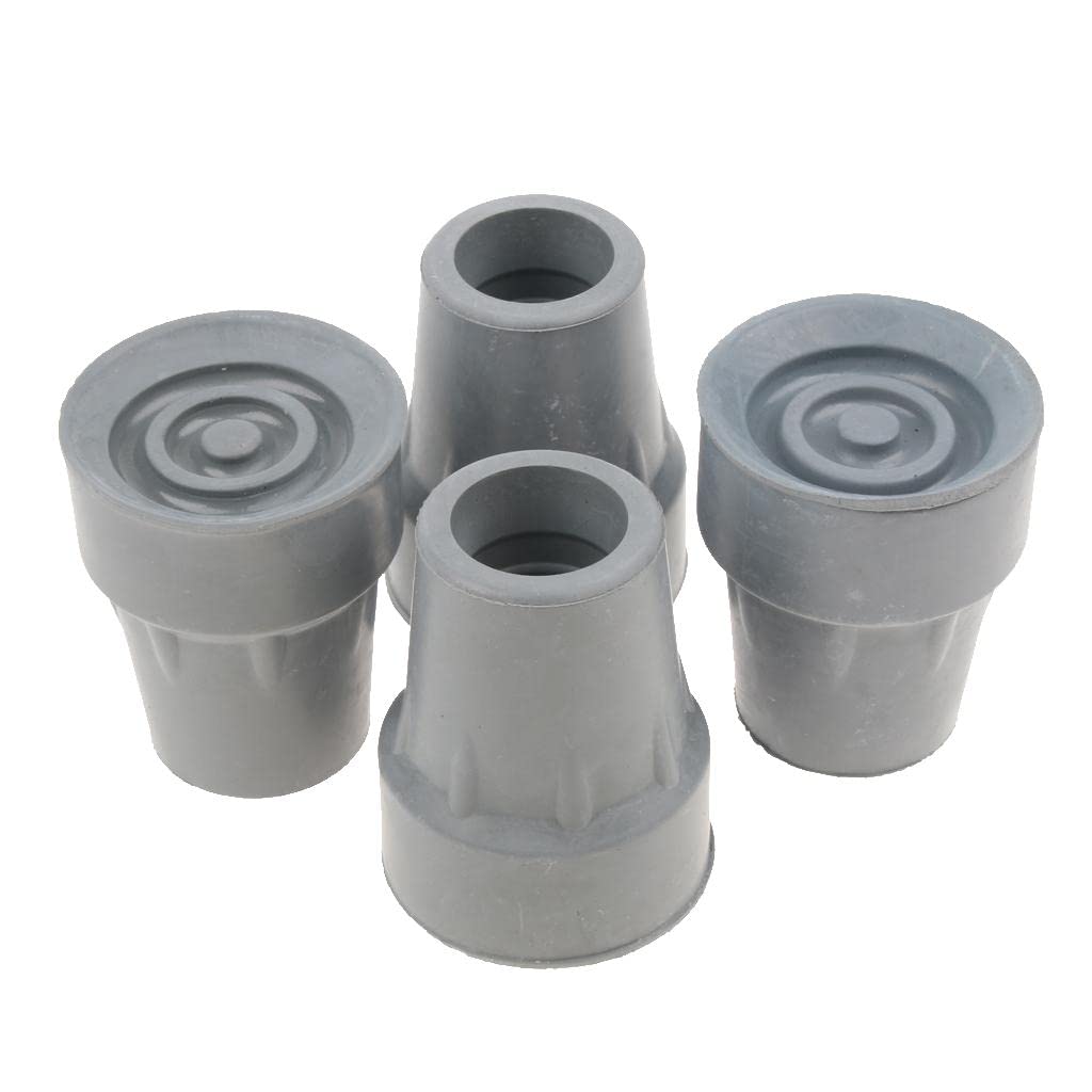 VMS INDIA 4 Pieces Rubber Trekking Pole Cap Walking Stick Ferrules Non-slip Foot Cover-image-9